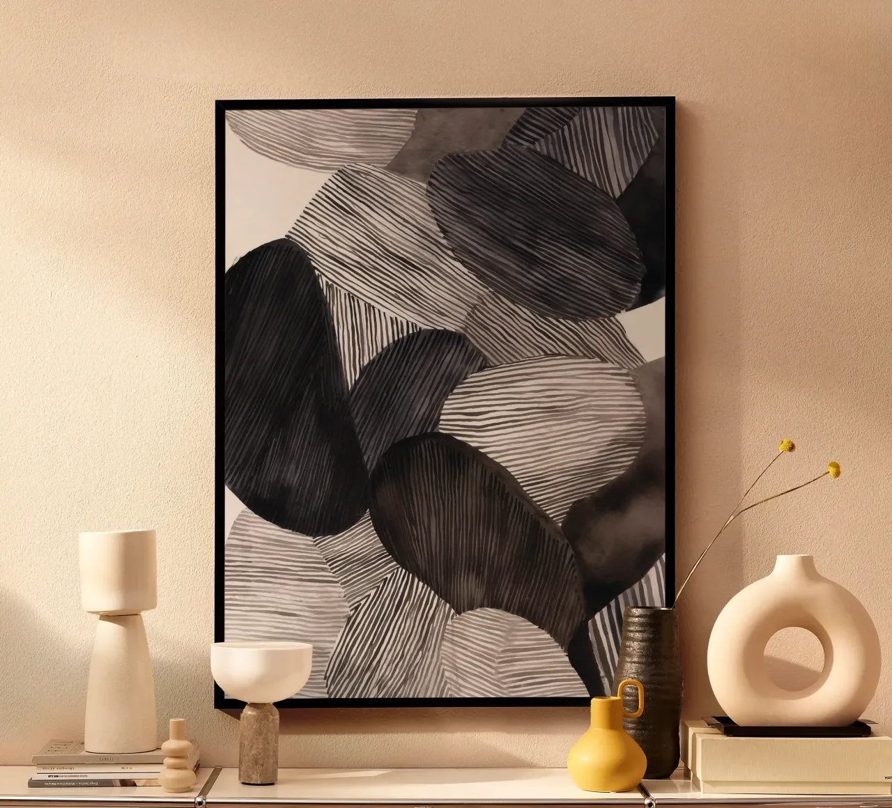 Forme in eco 1 poster con telaio in alluminio da Seed & Signal