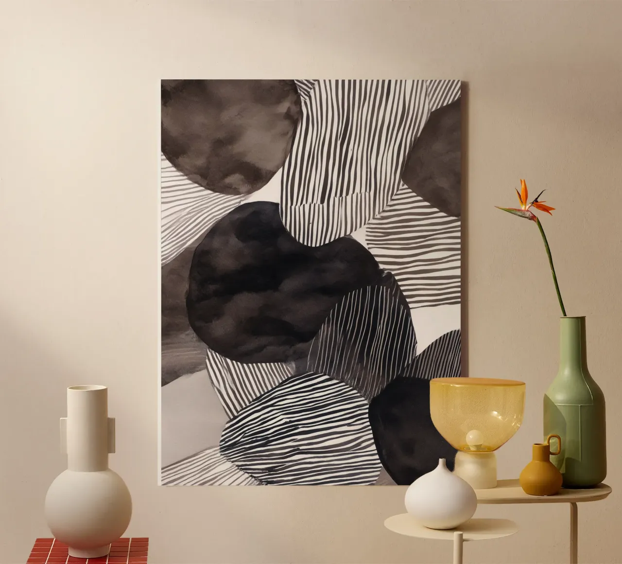 Echoed Forms 2 canvas with Floater frame by Seed & Signal