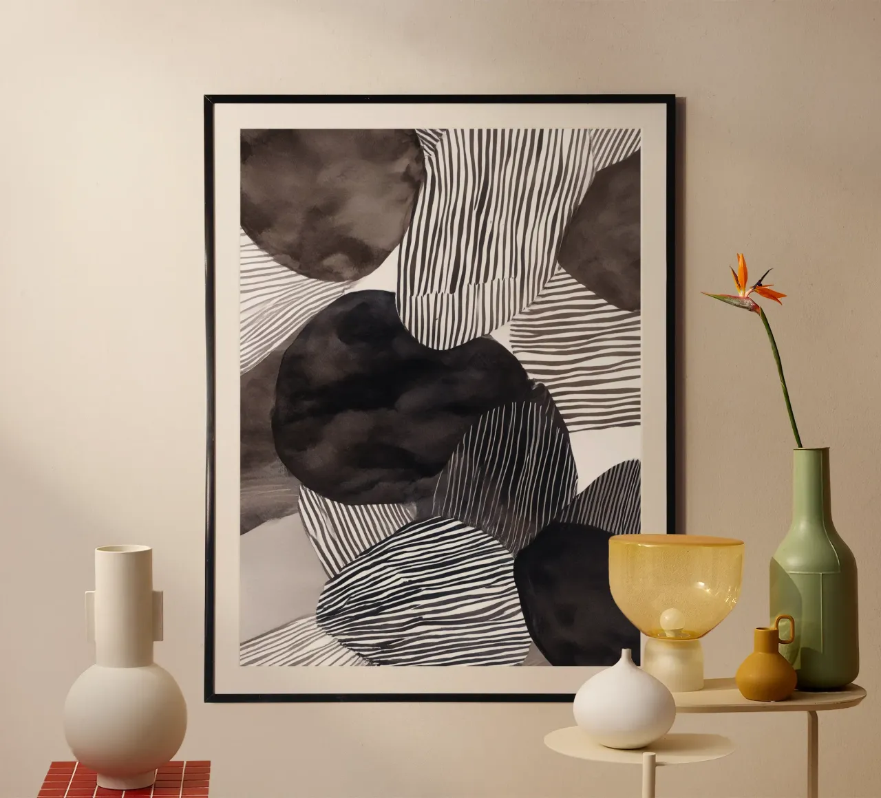 Forme in eco 2 poster con telaio in alluminio da Seed & Signal