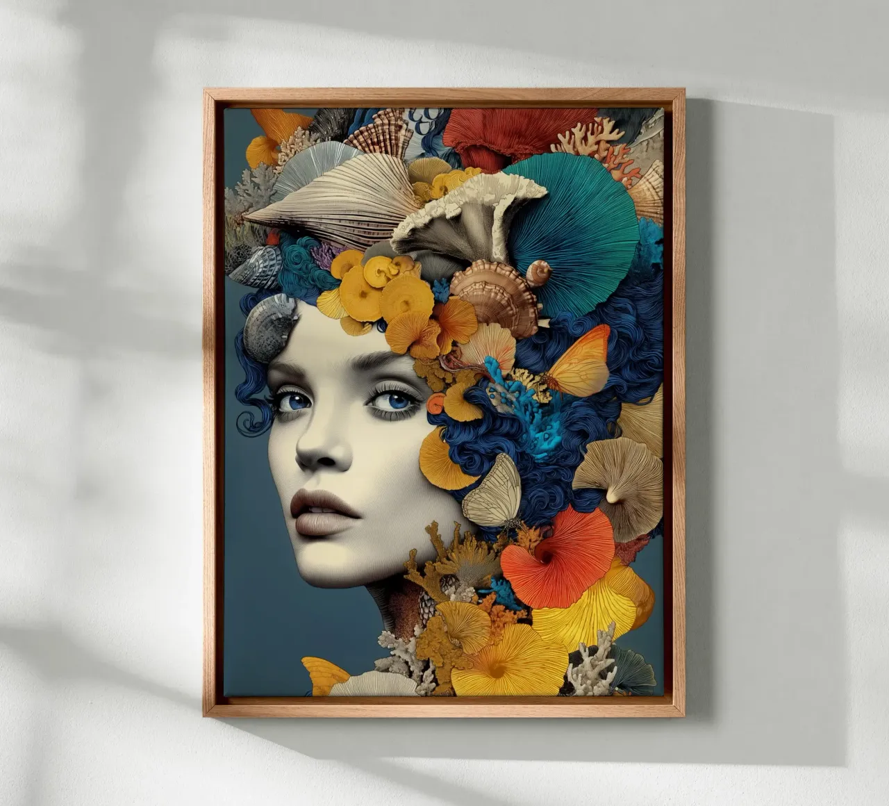 Mooie schelpendromen canvas met Baklijst van Carinaprint