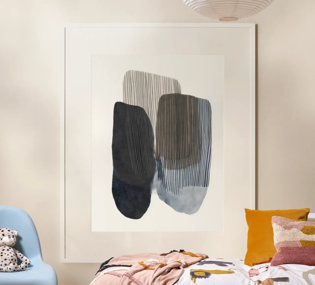 Forme legate alla terra poster con telaio in legno da Seed & Signal