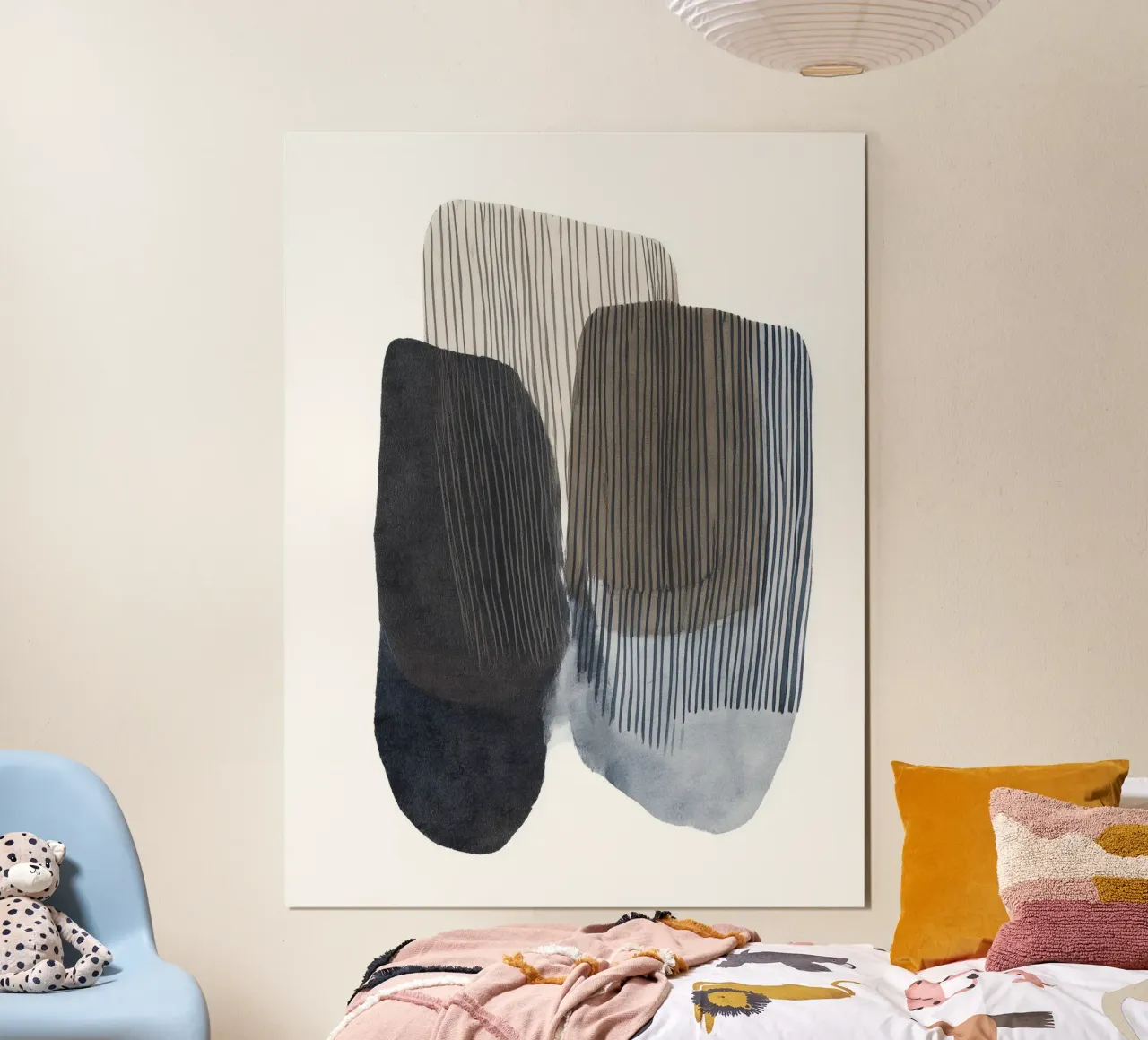 Forme legate alla terra poster con telaio in legno da Seed & Signal