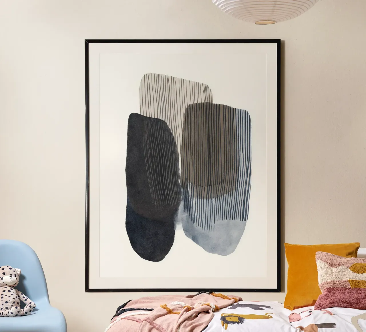 Forme legate alla terra poster con telaio in legno da Seed & Signal