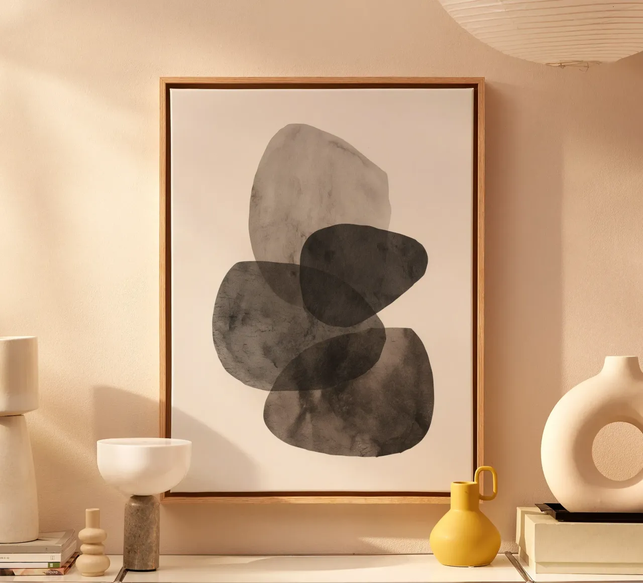 Serene vorm canvas met Baklijst van Seed & Signal