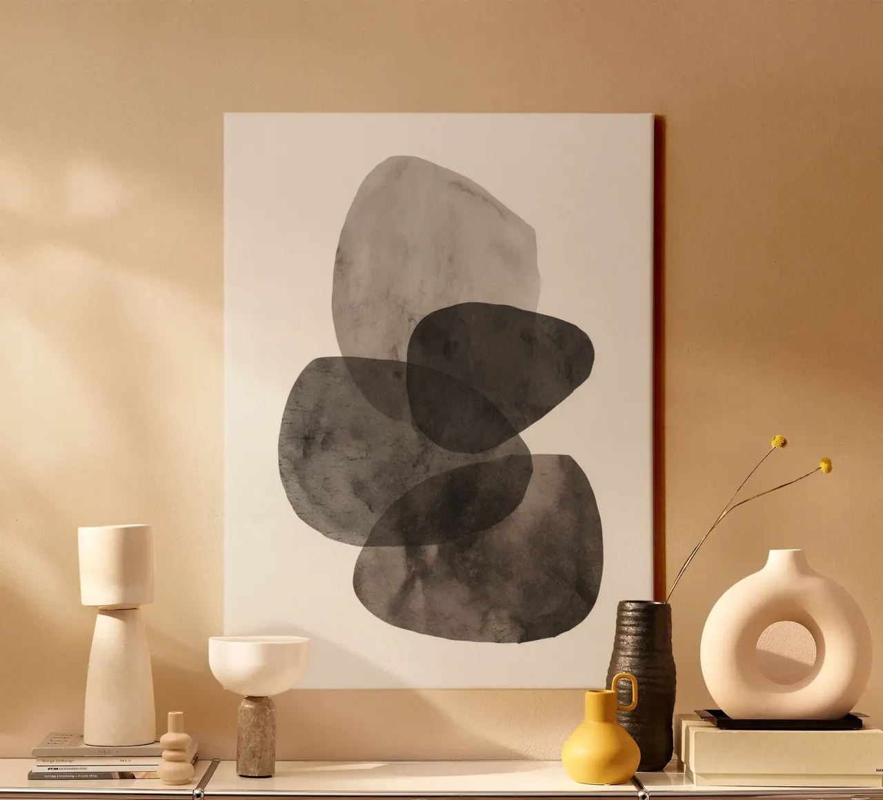 Serene vorm canvas met Baklijst van Seed & Signal