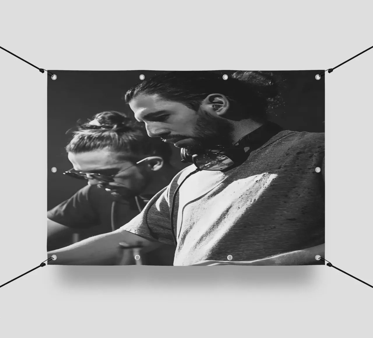Dimitri Vegas & Like Mike telo in pvc da Low poly art