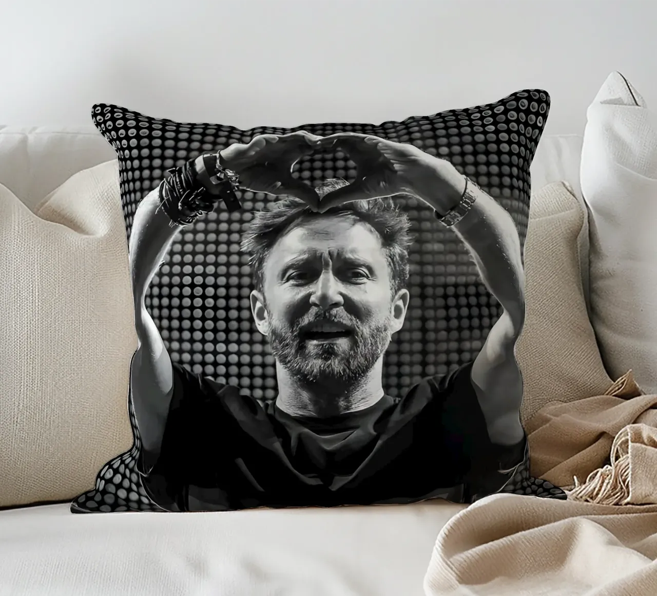 David Guetta, cuscino da Low poly art