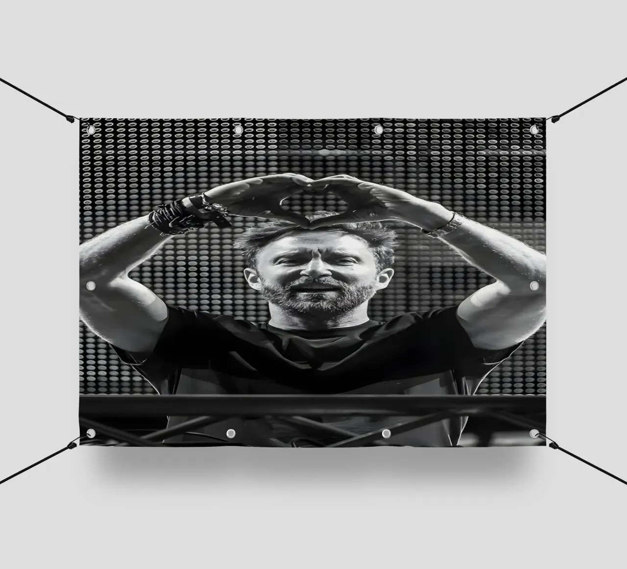 David Guetta, telo in pvc da Low poly art