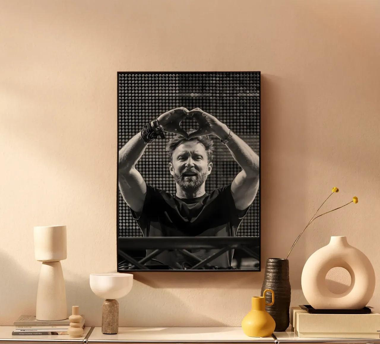 David Guetta, alluminio dibond da Low poly art