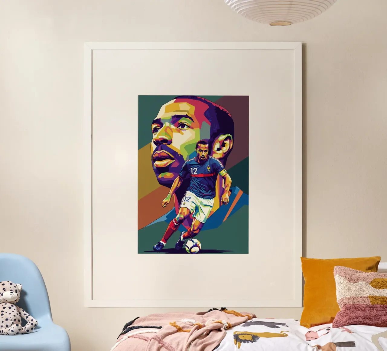 Ritratto pop art di Thierry Henry #2 poster da Hantamrata