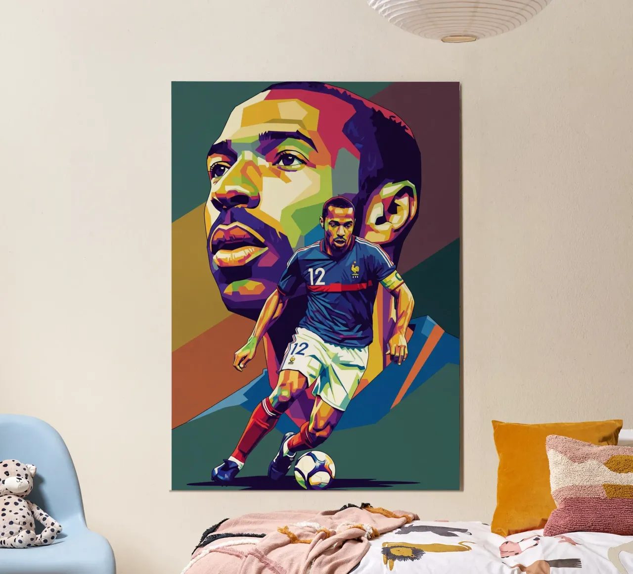 Ritratto pop art di Thierry Henry #2 poster da Hantamrata