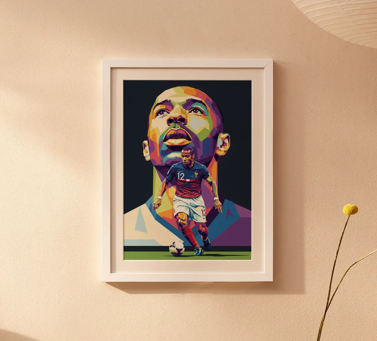 Ritratto pop art di Thierry Henry #3 poster da Hantamrata