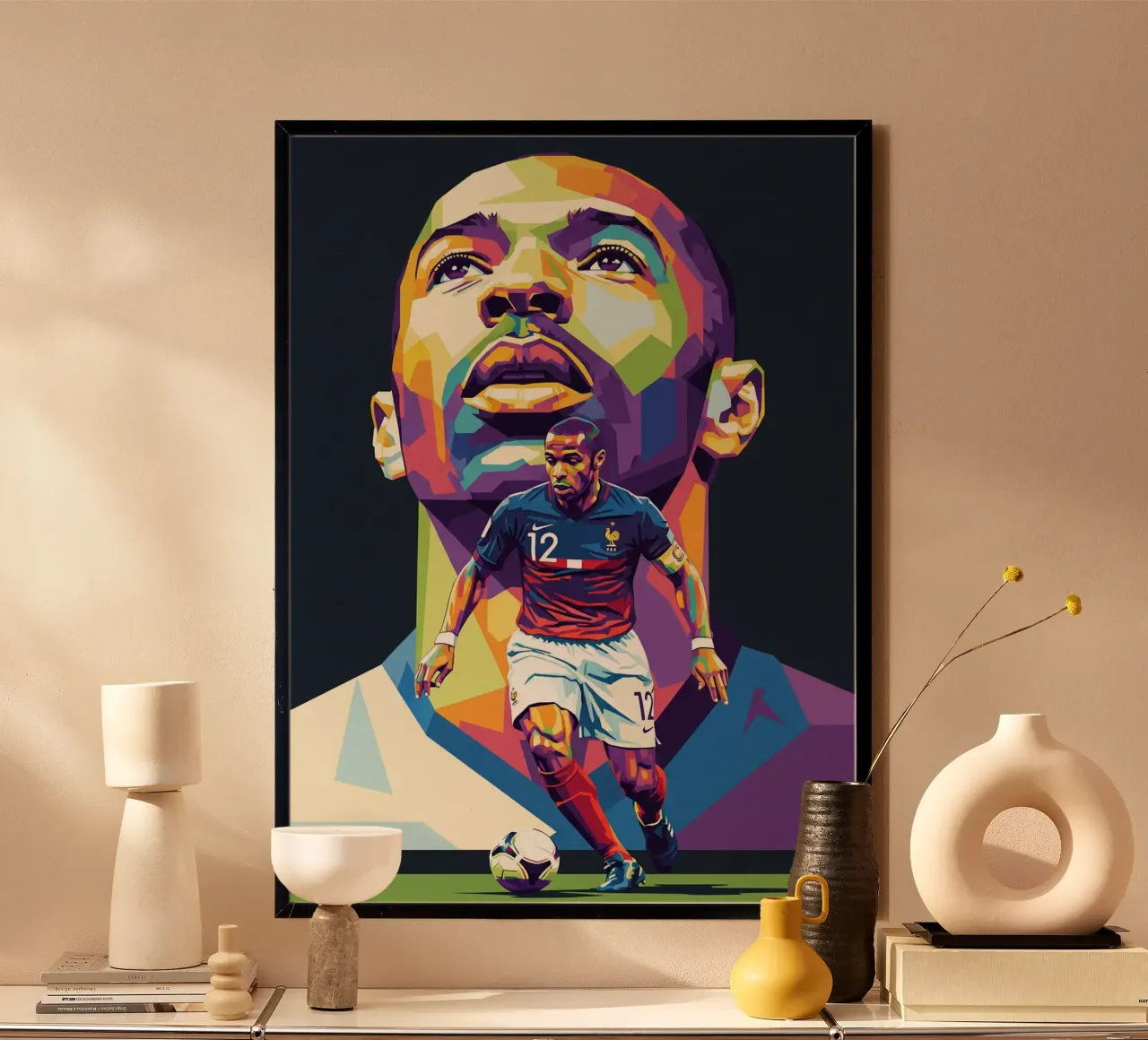 Ritratto pop art di Thierry Henry #3 poster da Hantamrata