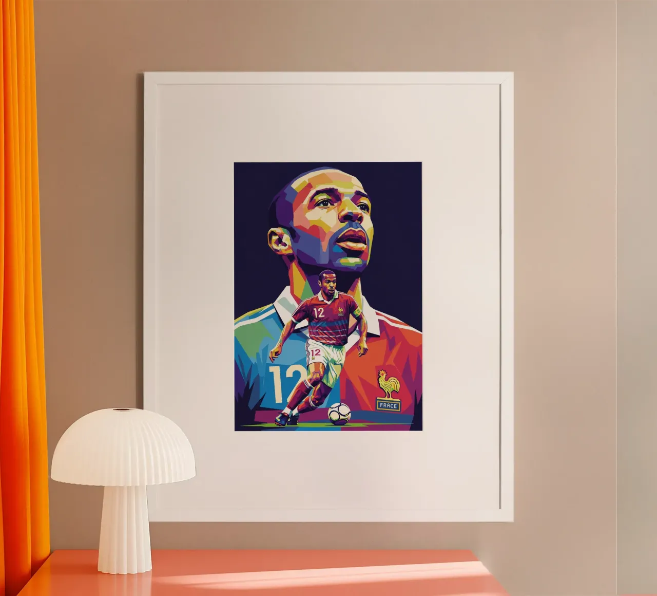 Ritratto pop art di Thierry Henry #4 poster da Hantamrata
