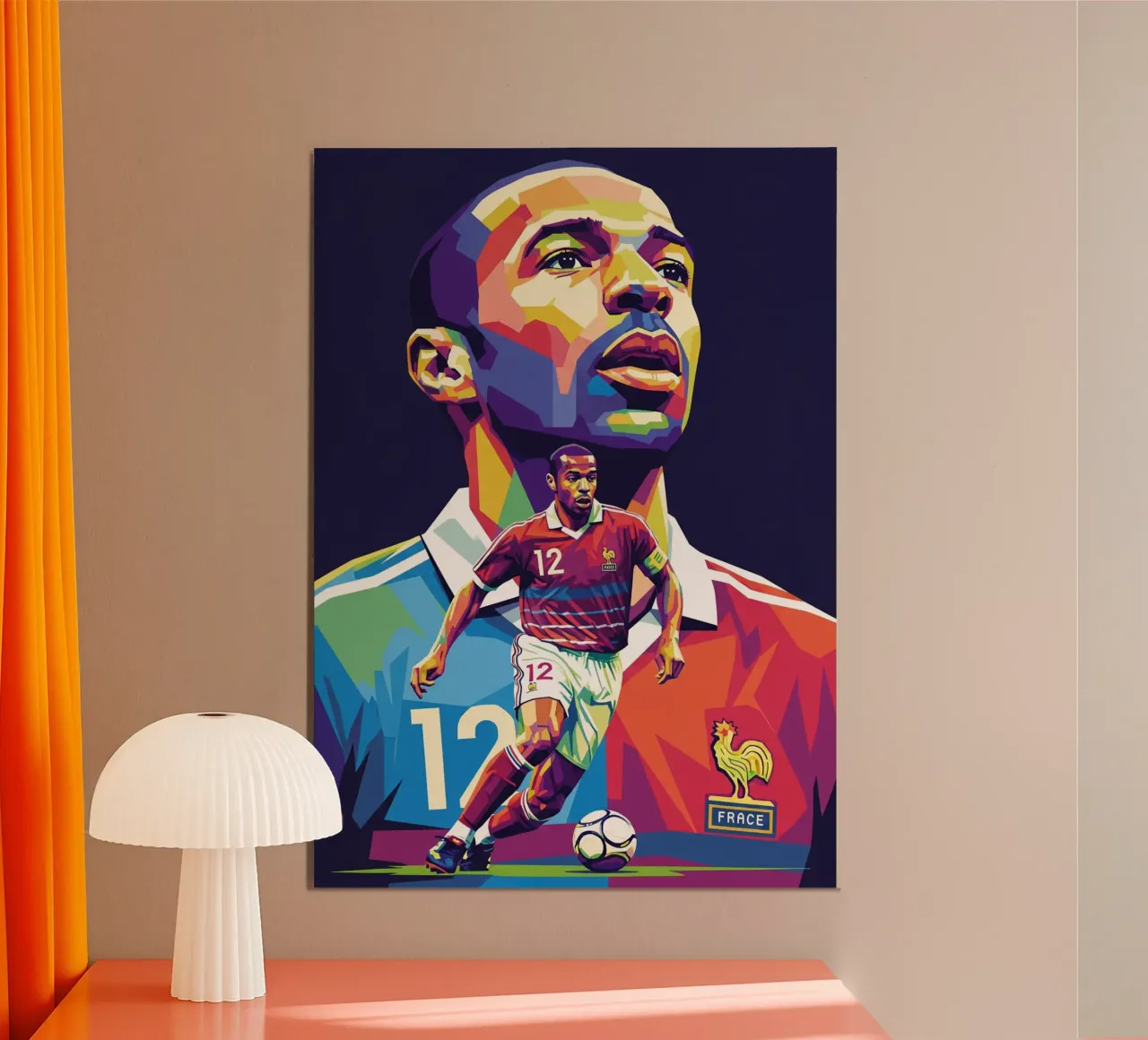 Ritratto pop art di Thierry Henry #4 poster da Hantamrata