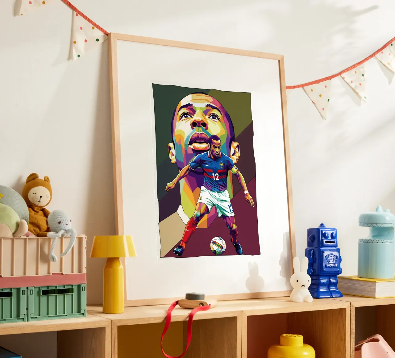 Ritratto pop art di Thierry Henry #5 poster da Hantamrata