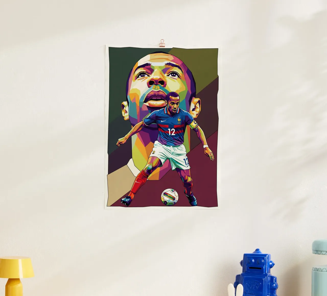 Ritratto pop art di Thierry Henry #5 poster da Hantamrata