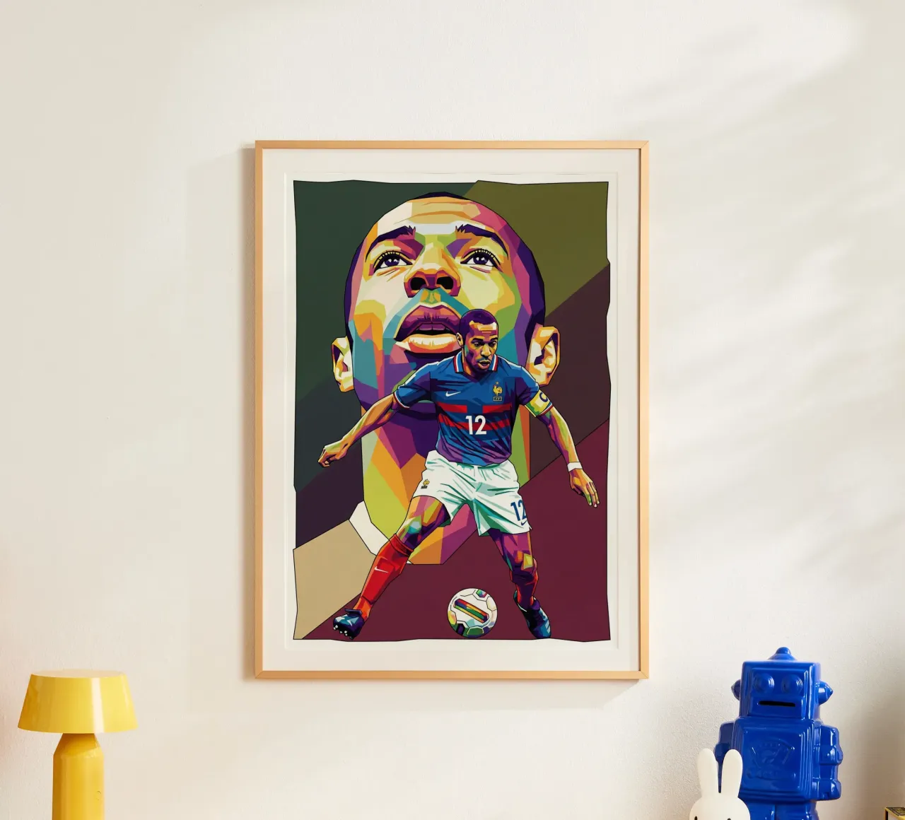 Ritratto pop art di Thierry Henry #5 poster da Hantamrata