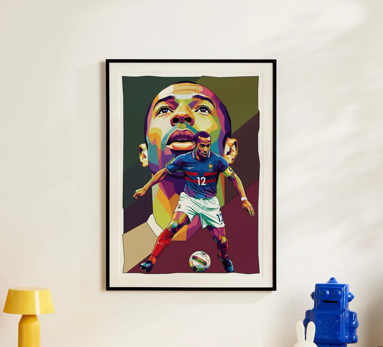 Ritratto pop art di Thierry Henry #5 poster da Hantamrata