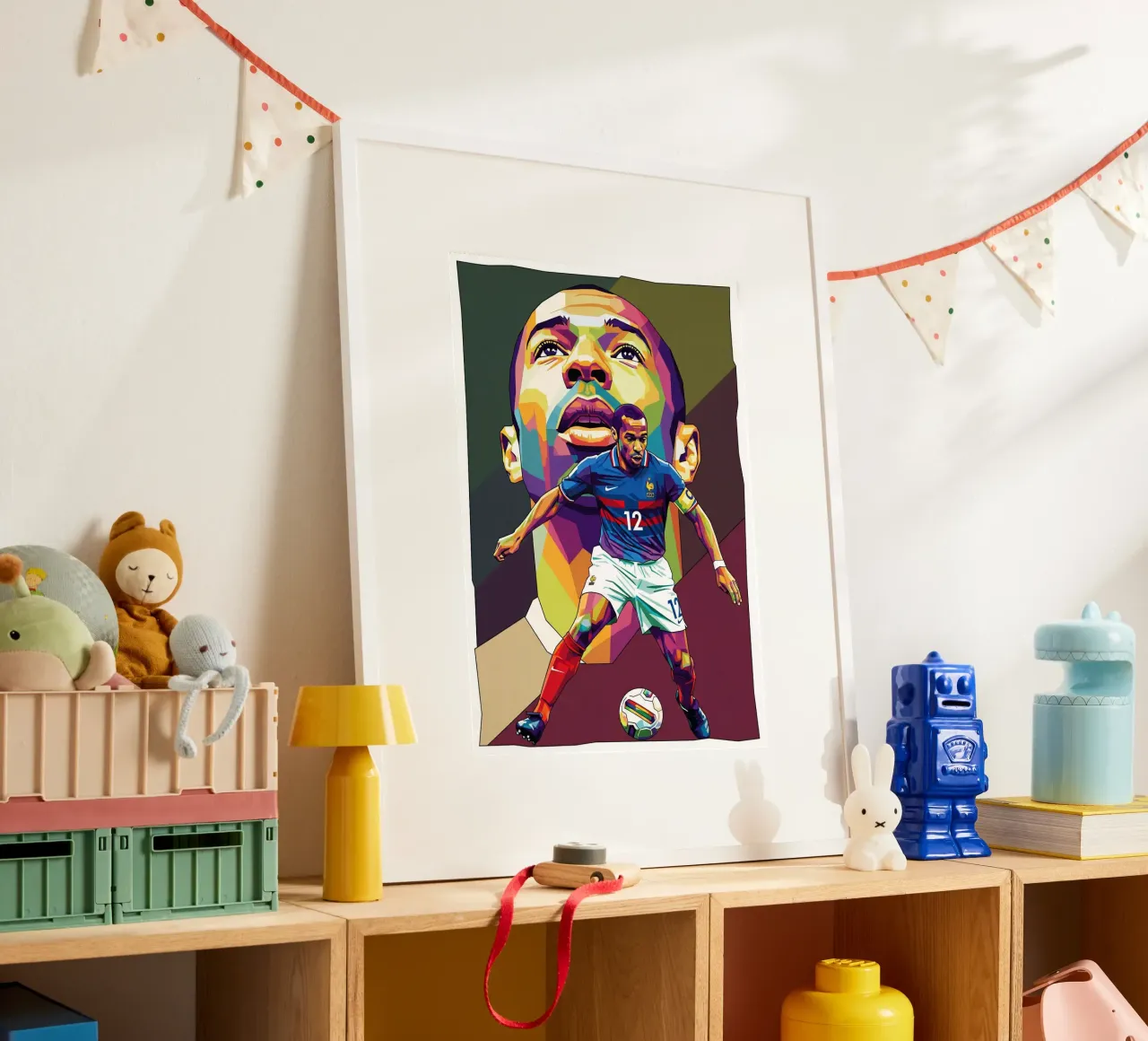 Ritratto pop art di Thierry Henry #5 poster da Hantamrata