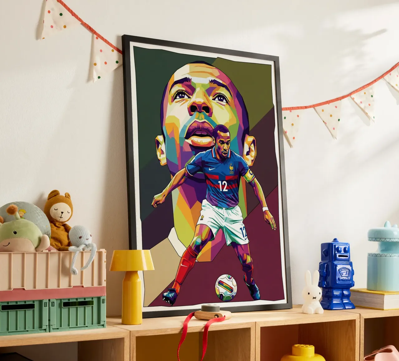 Ritratto pop art di Thierry Henry #5 poster da Hantamrata