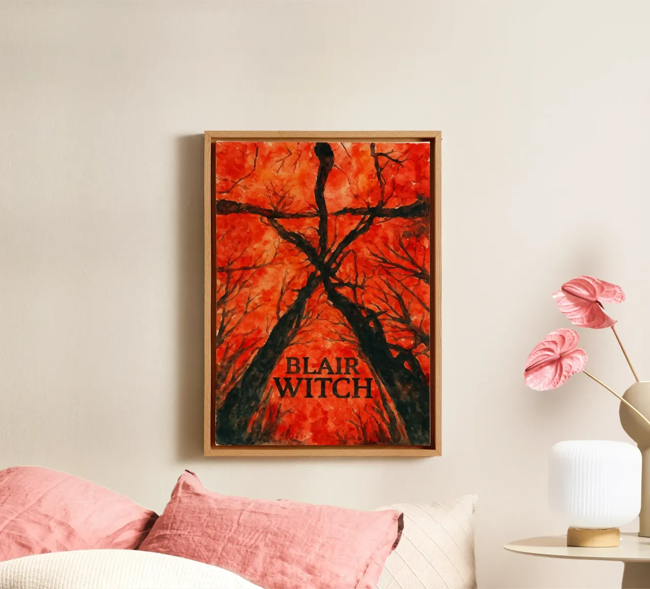 Blair Witch Films herschilderen canvas met Baklijst van joexs