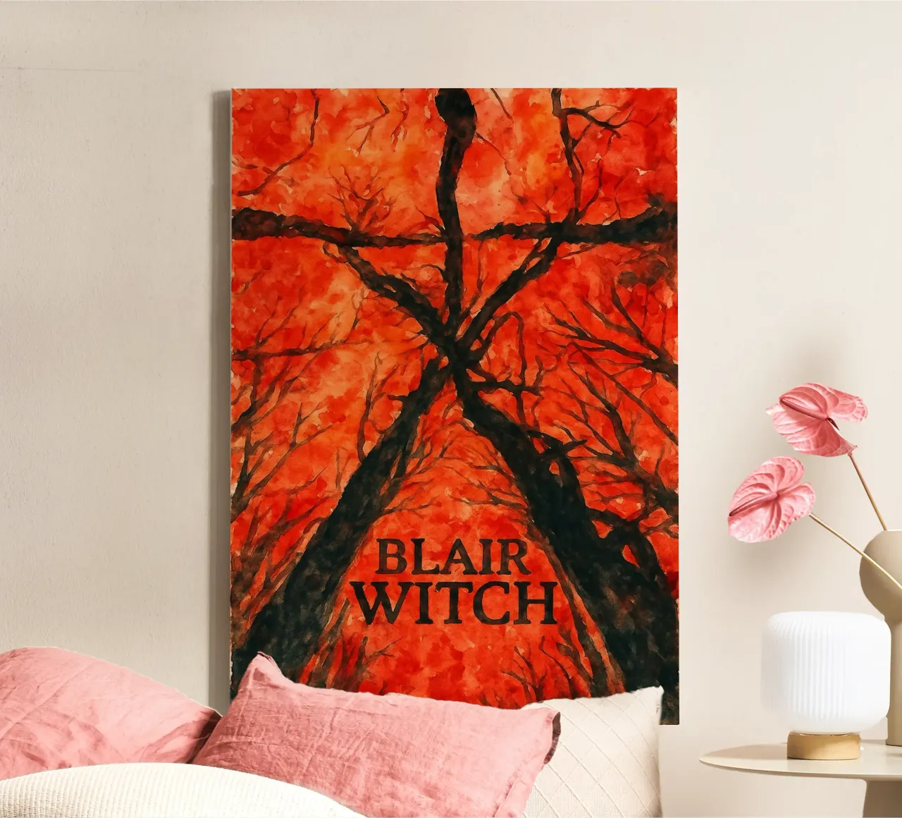 Blair Witch Films herschilderen canvas met Baklijst van joexs