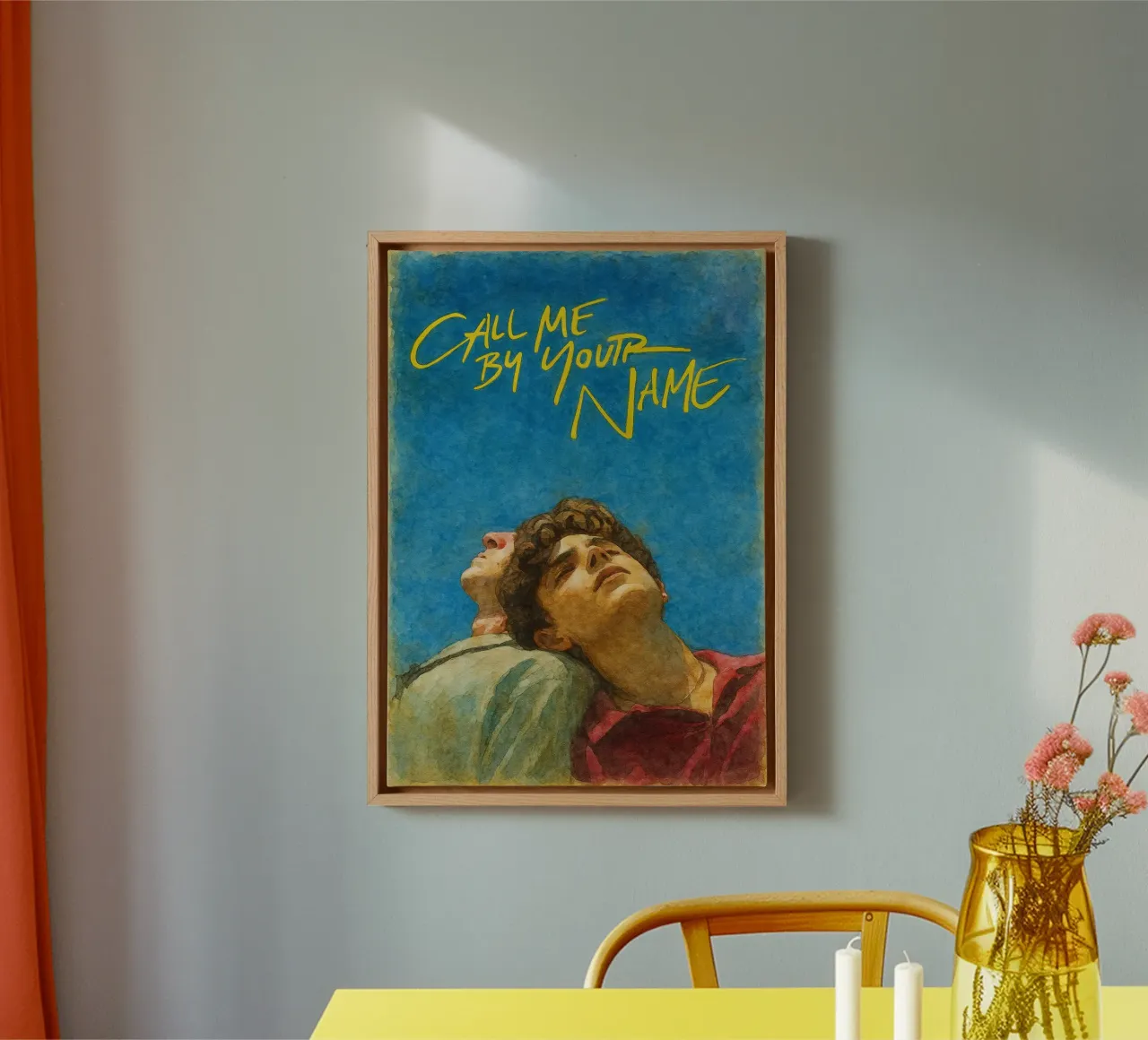 Noem me bij je naam Films Overspuiten canvas met Baklijst van joexs