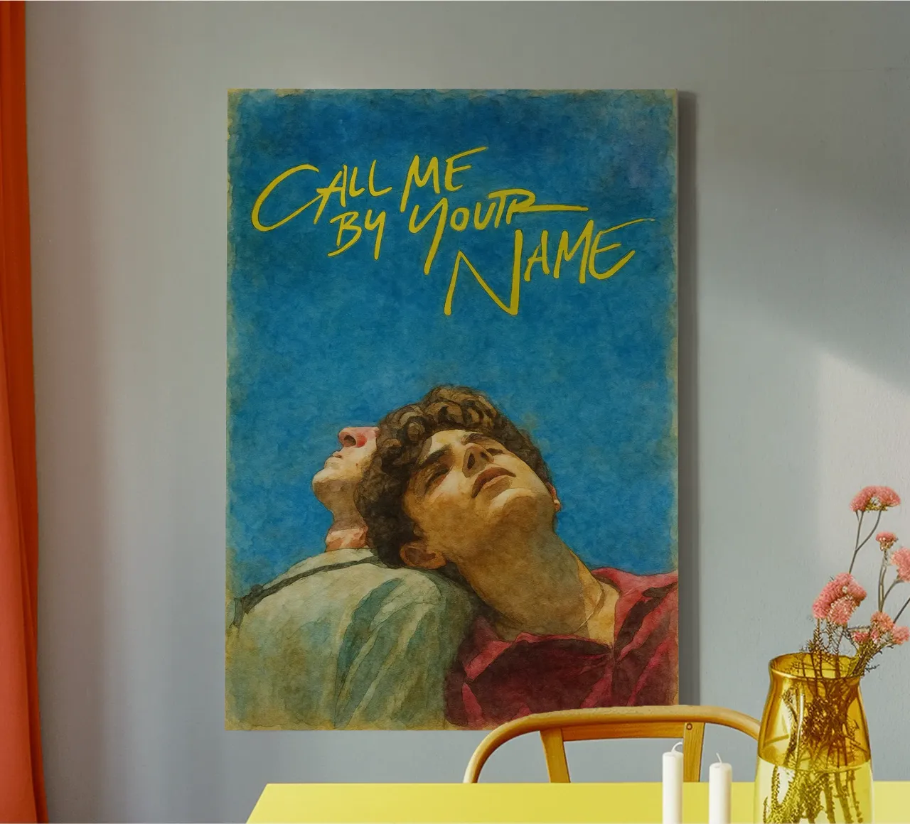Noem me bij je naam Films Overspuiten canvas met Baklijst van joexs