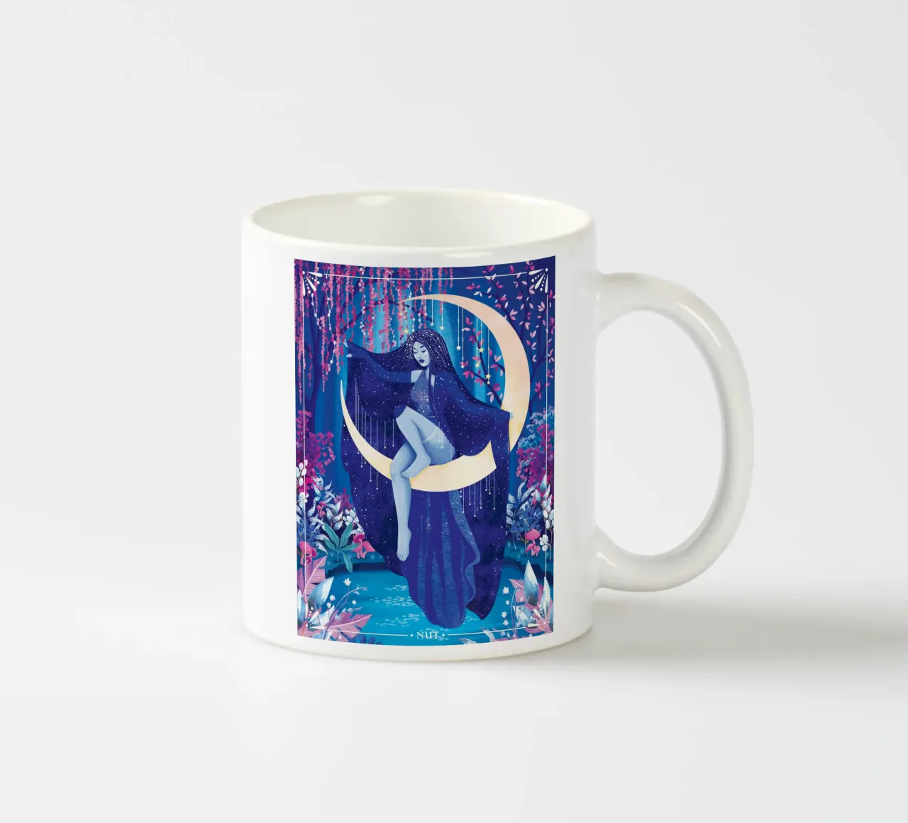 Nut Egyptian Moon Goddess tazza in ceramica da Nour Tohme