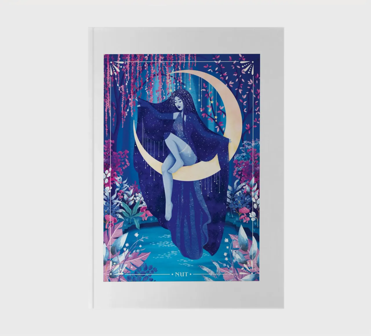 Nut Egyptian Moon Goddess notebook by Nour Tohme