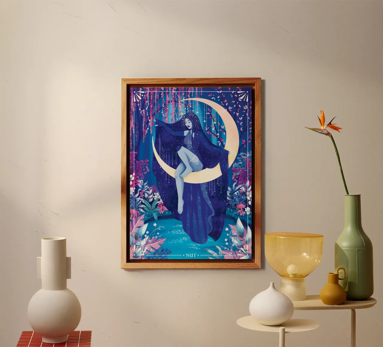 Nut Egyptian Moon Goddess alluminio dibond da Nour Tohme