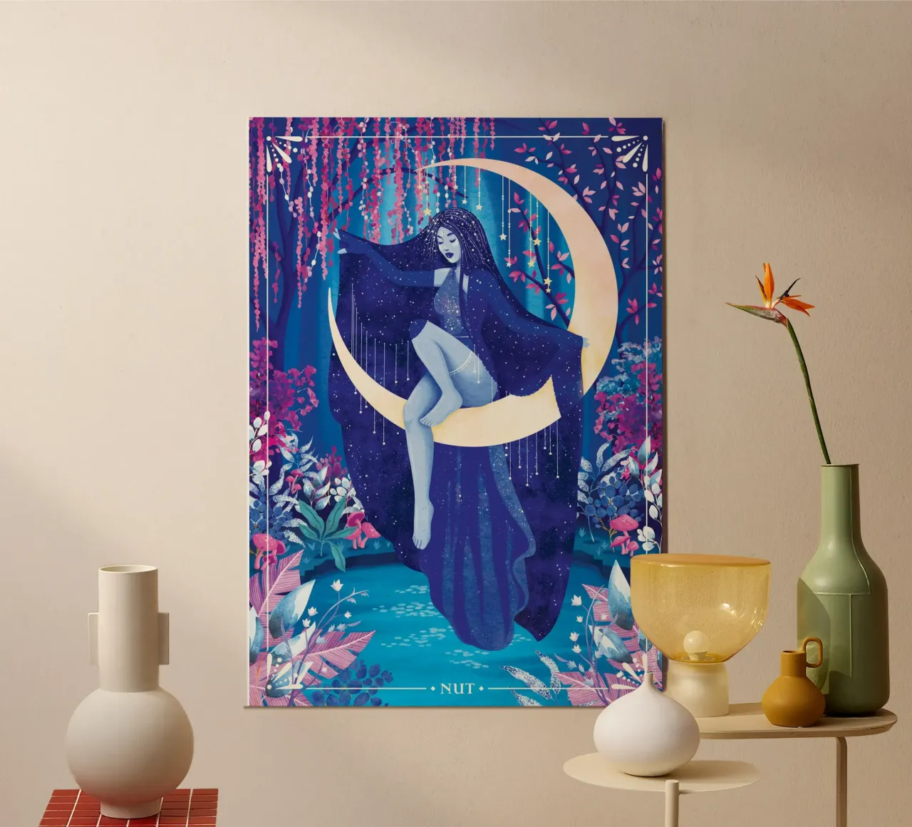 Nut Egyptian Moon Goddess alluminio dibond da Nour Tohme