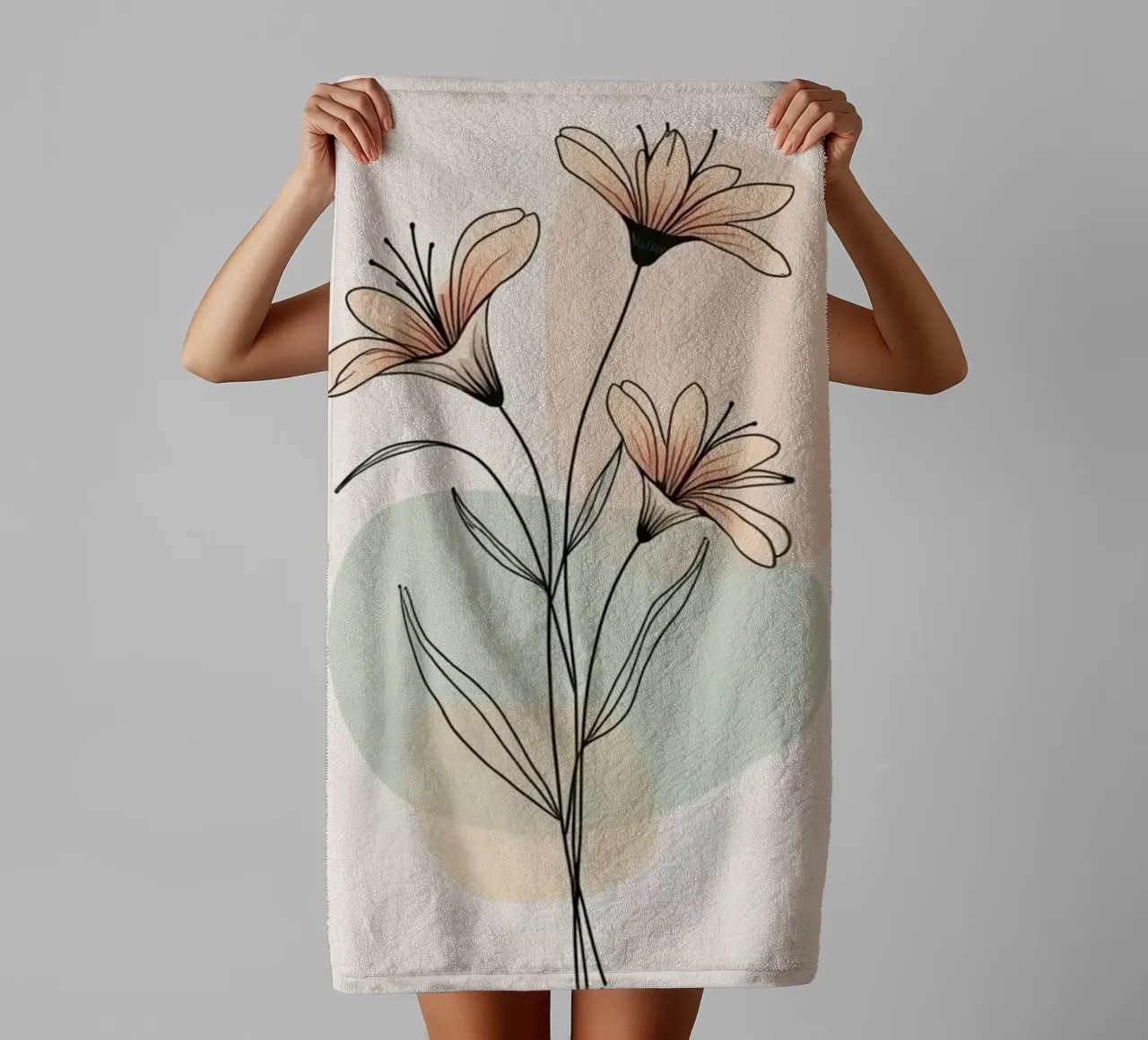shape gram flower asciugamano da bagno da Good days