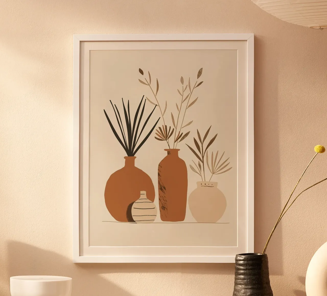 vase in brown tone poster da lily