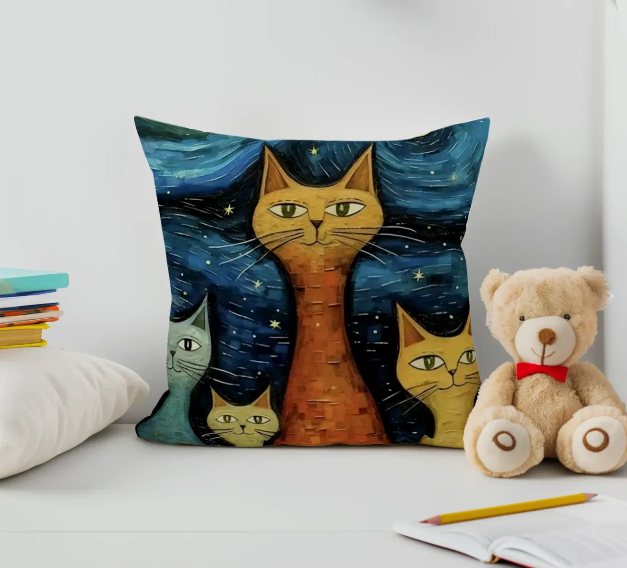 cat in art cuscino da Good days