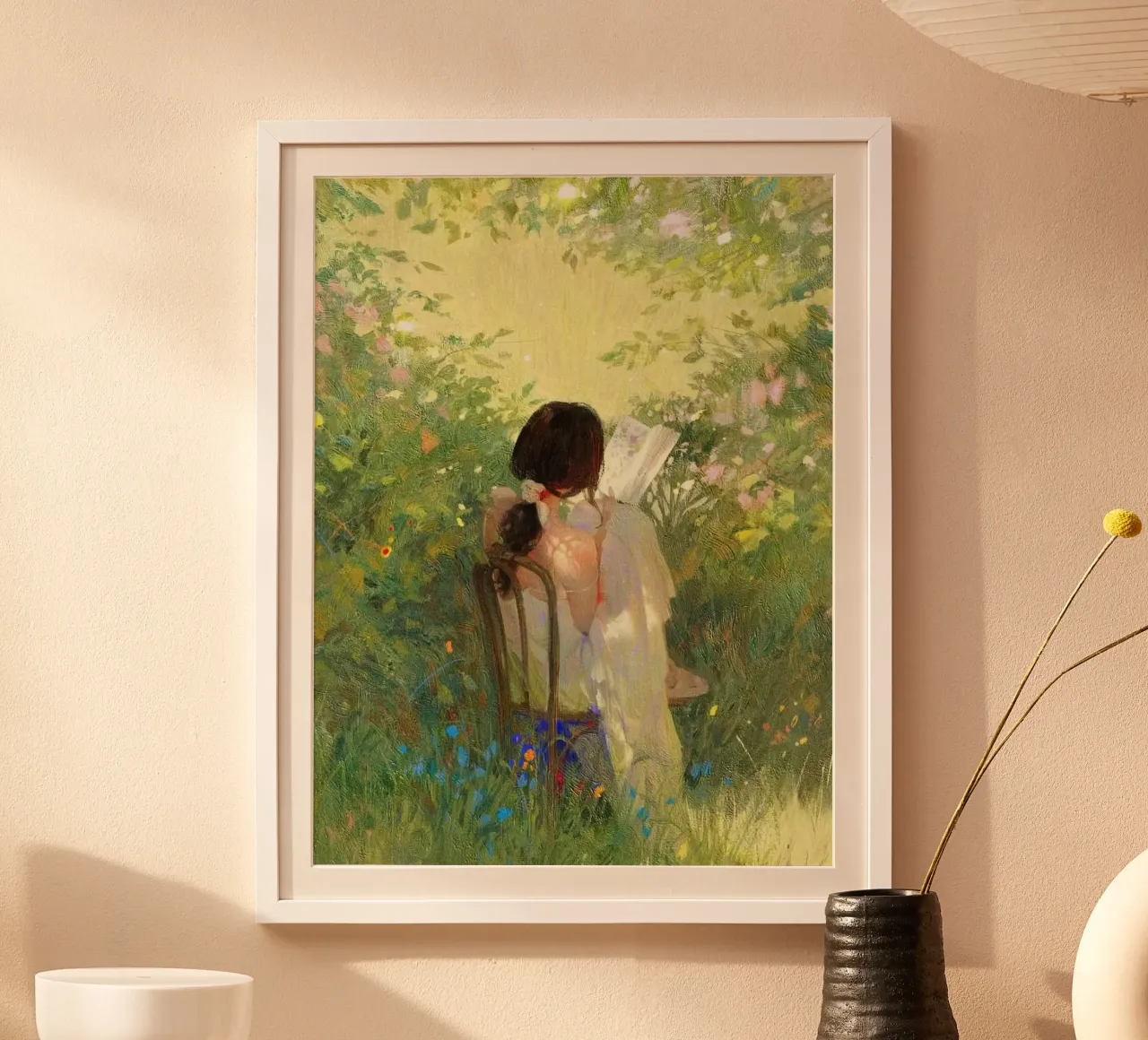 art girl with book poster da Good days