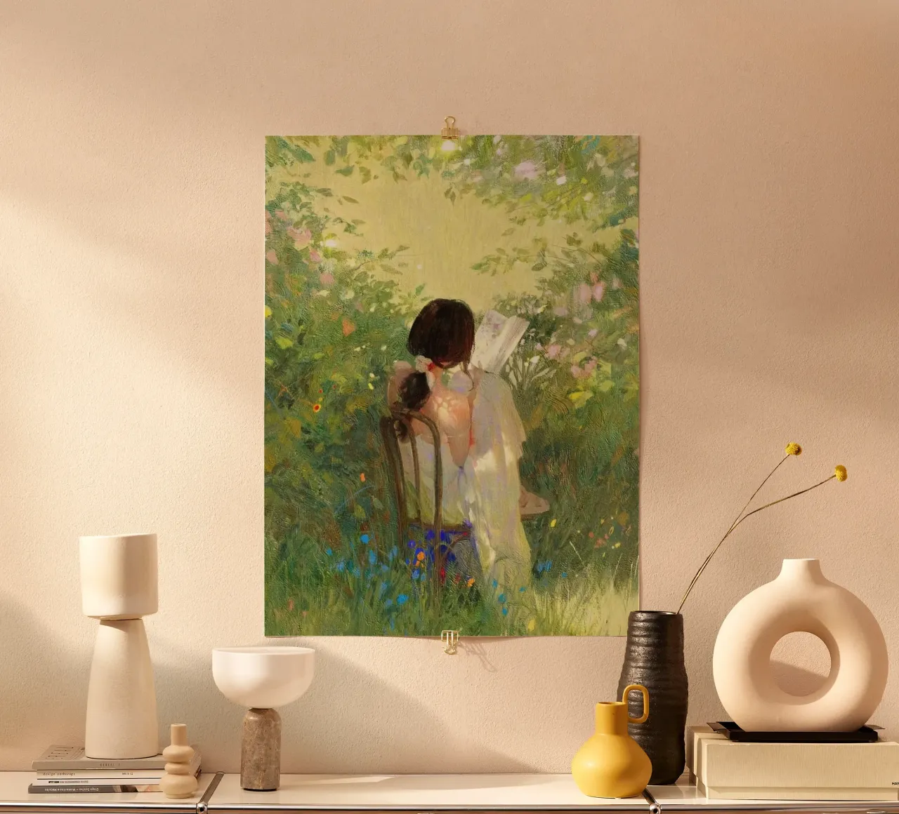 art girl with book poster da Good days