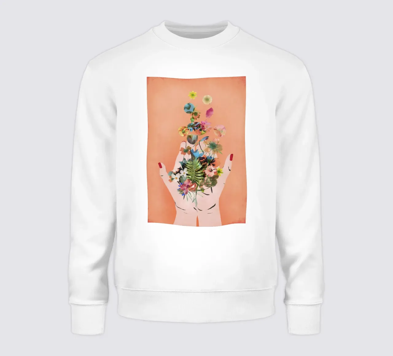 Fridas Hands (coral) felpa da treechild