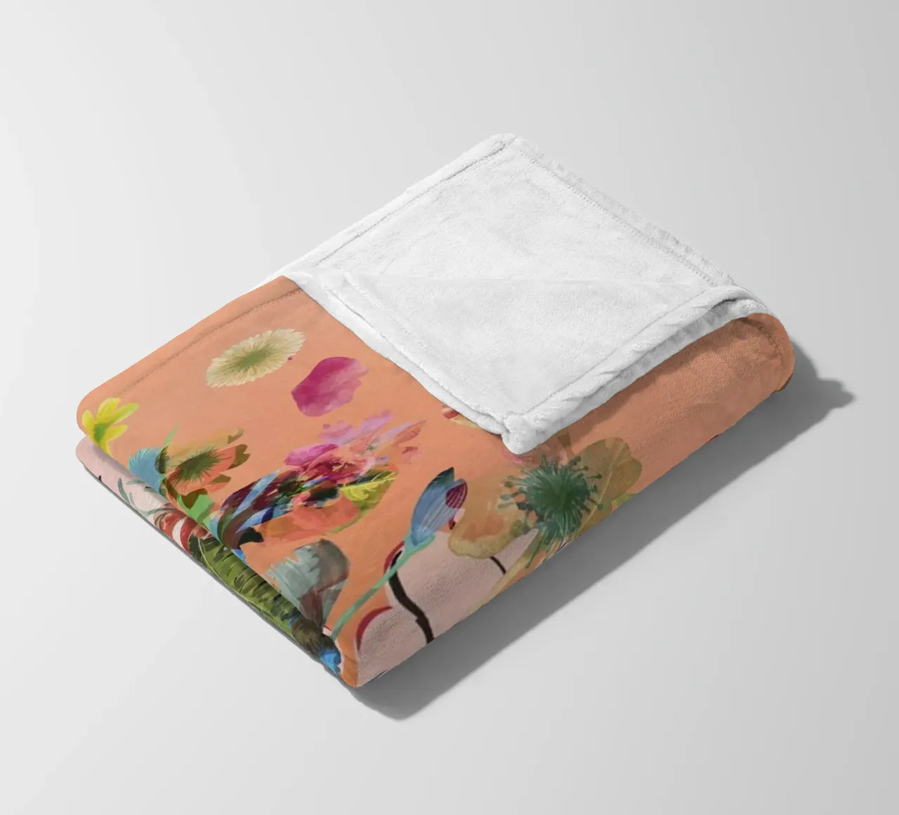 Fridas Hands (coral) Fleecedecke von treechild