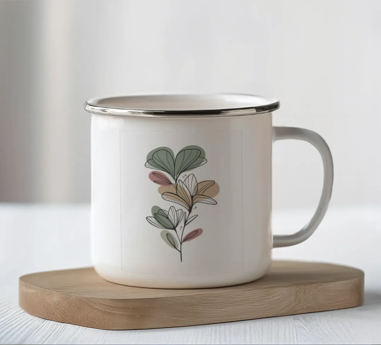 flower leaf color tazza in smalto da Good days