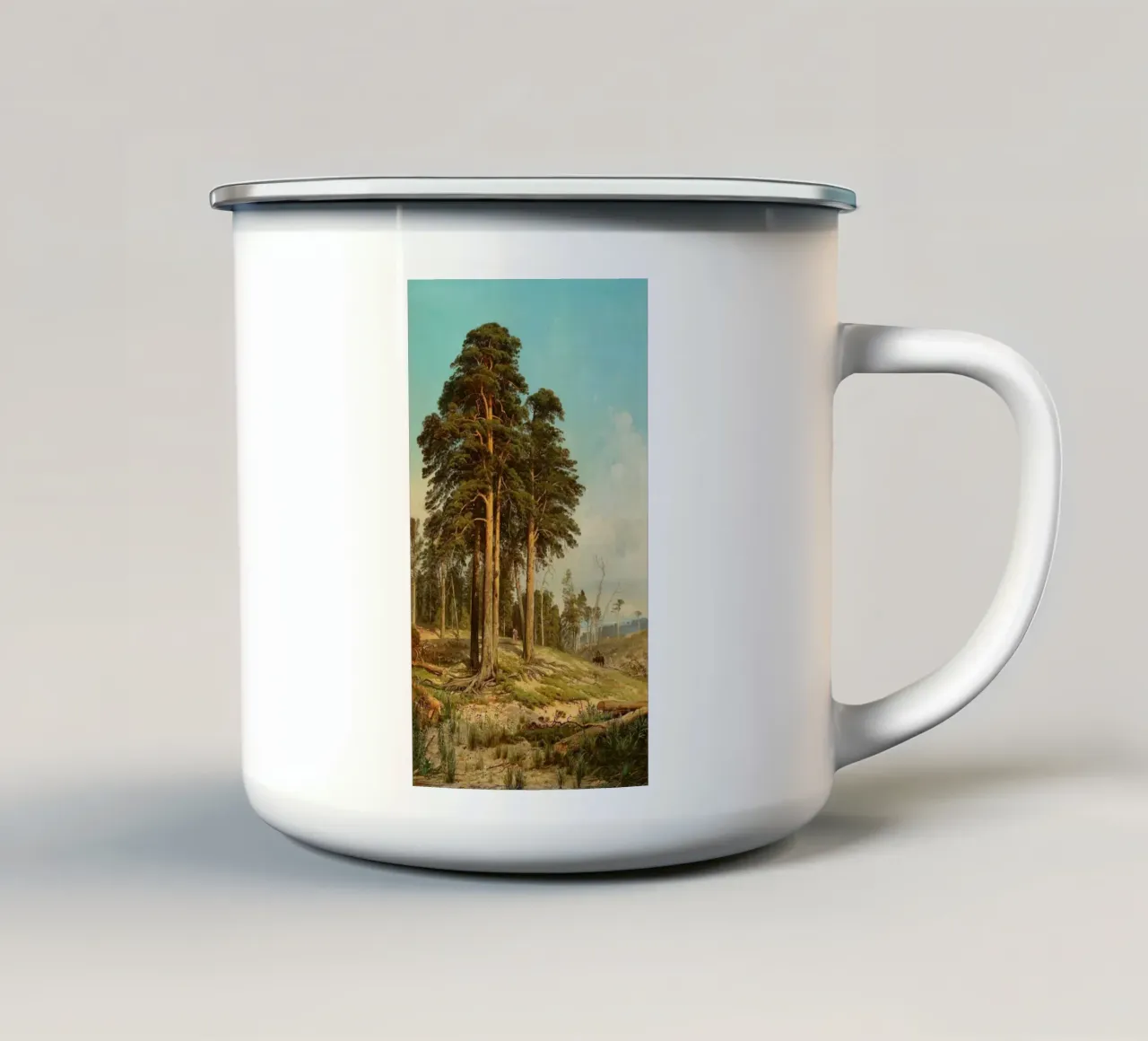 tall tree forest tazza in smalto da carsa