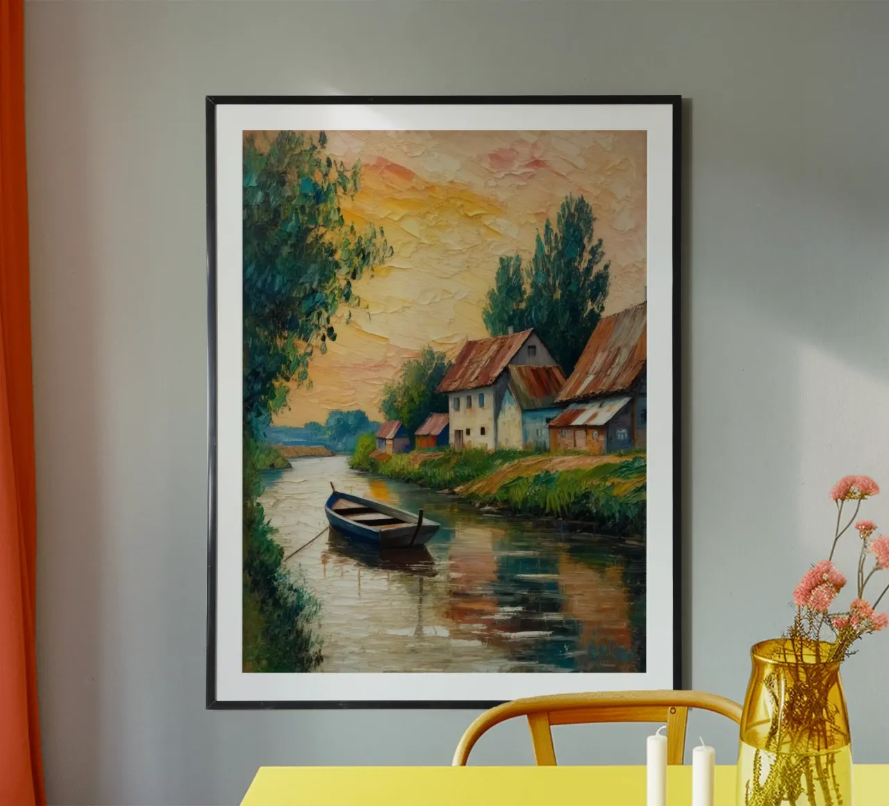 boat in village poster da carsa
