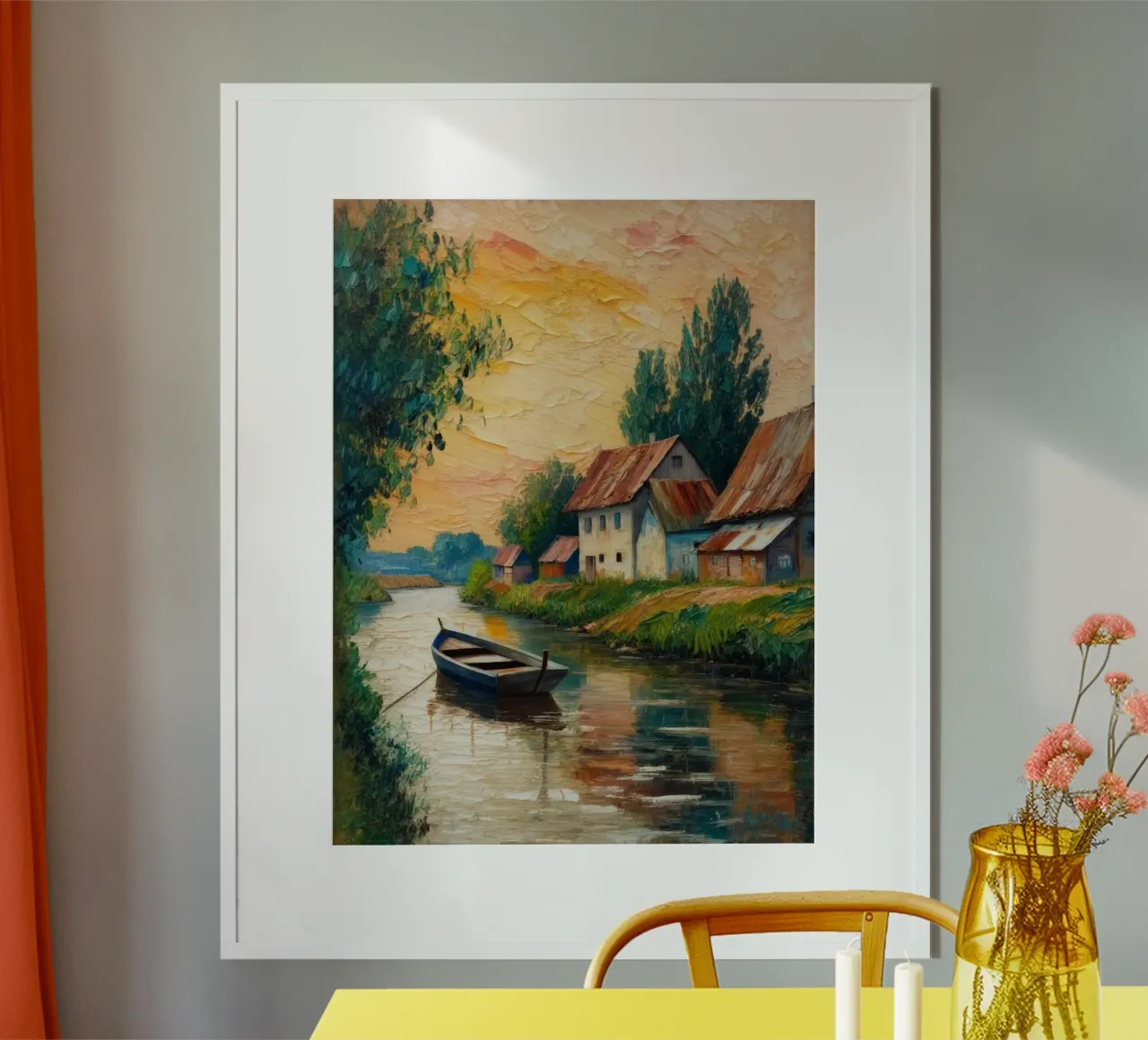 boat in village poster da carsa