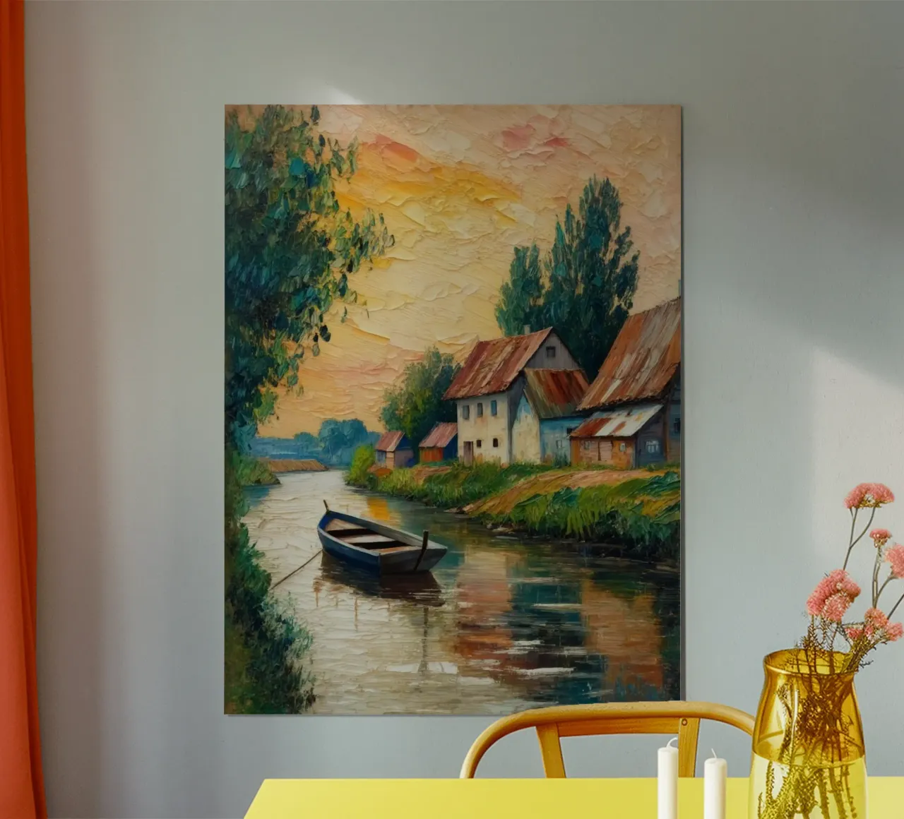 boat in village poster da carsa