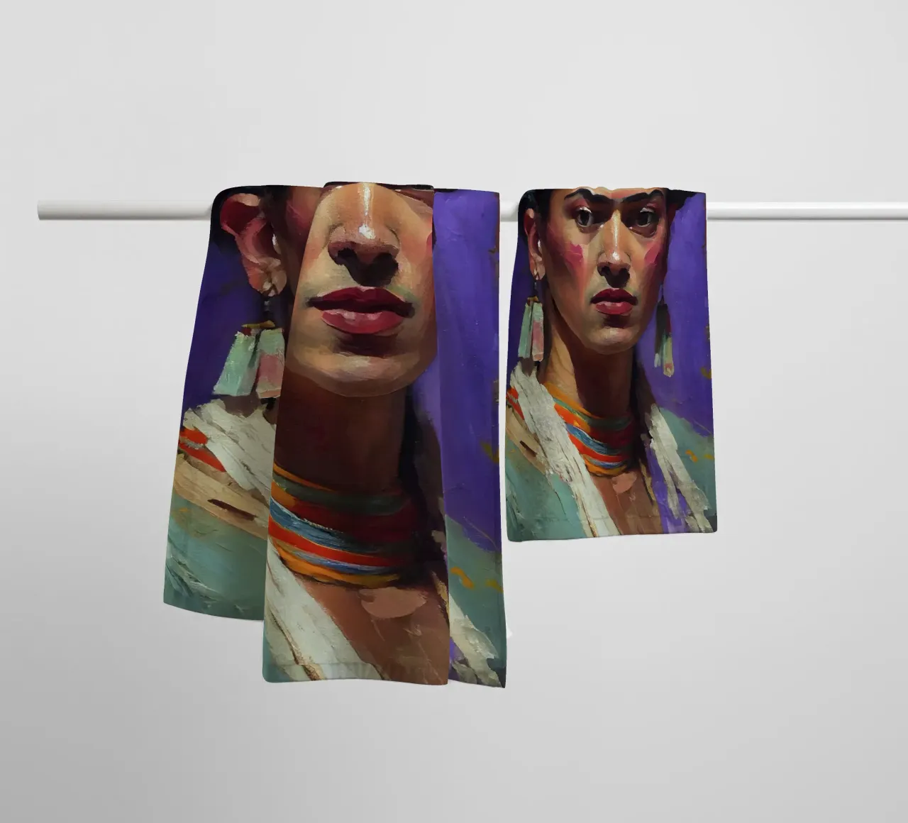 Portrait Of Frida asciugamano da bagno da treechild