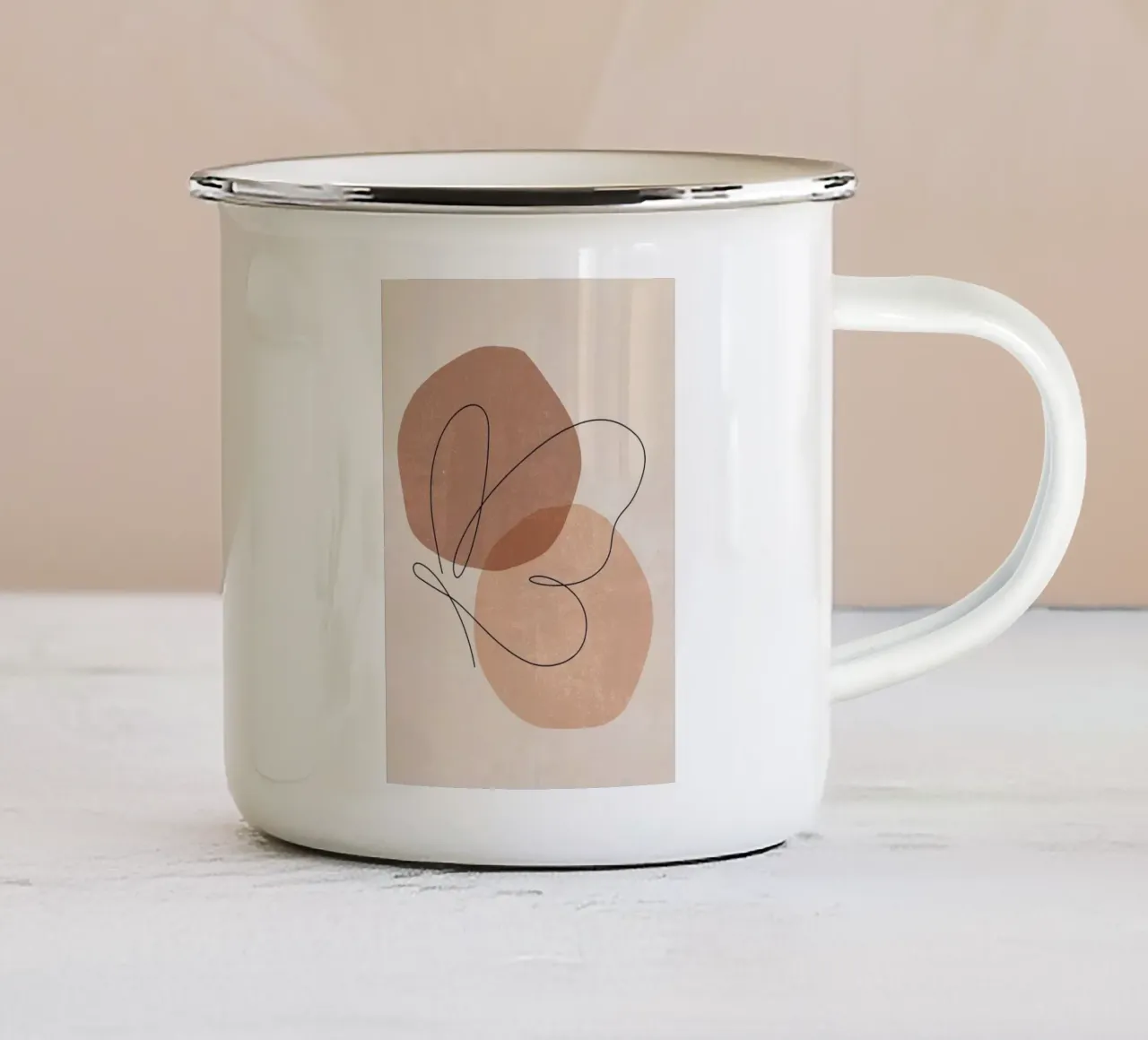 line of butterfly tazza in smalto da carsa