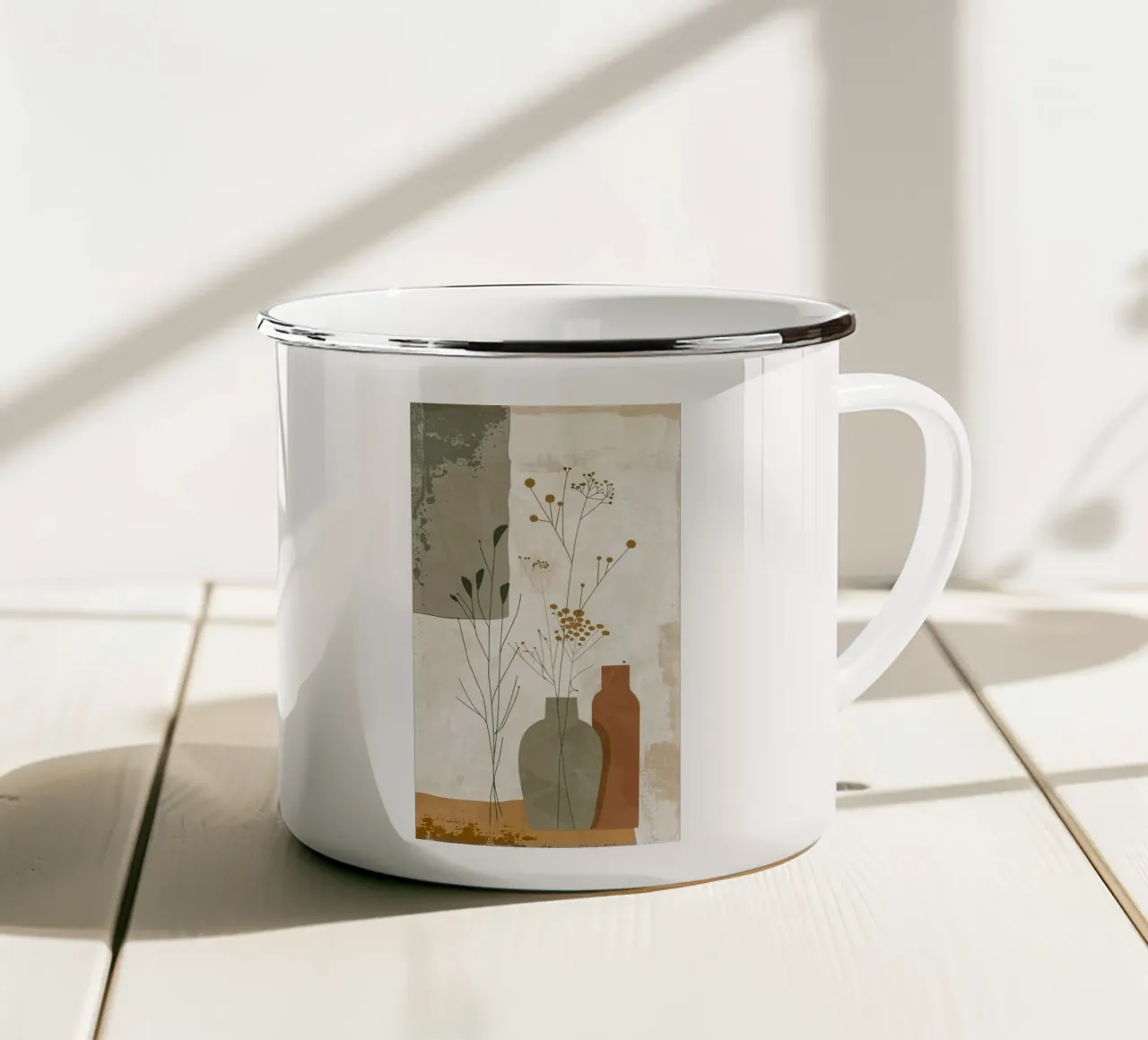 shape vase flower tazza in smalto da carsa