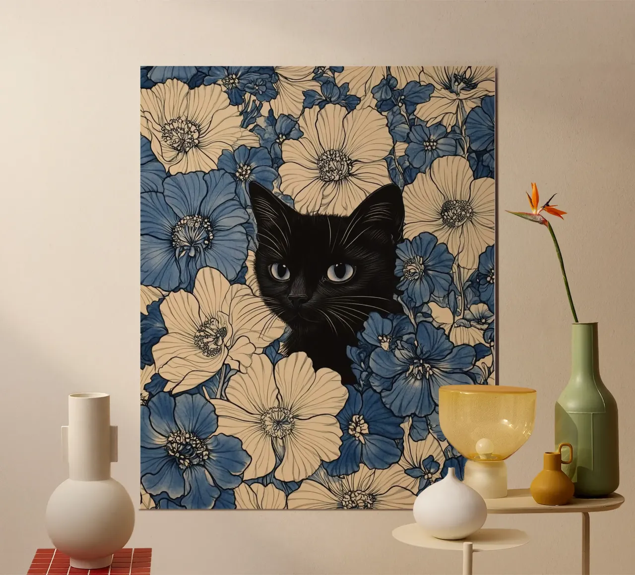 cat in flower poster da kichin