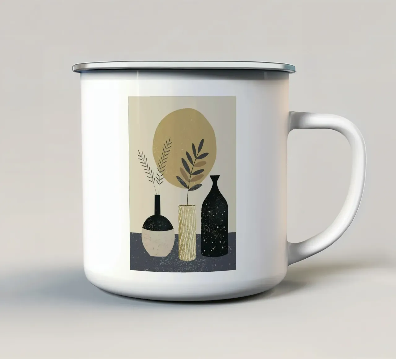 posture vase tazza in smalto da carsa
